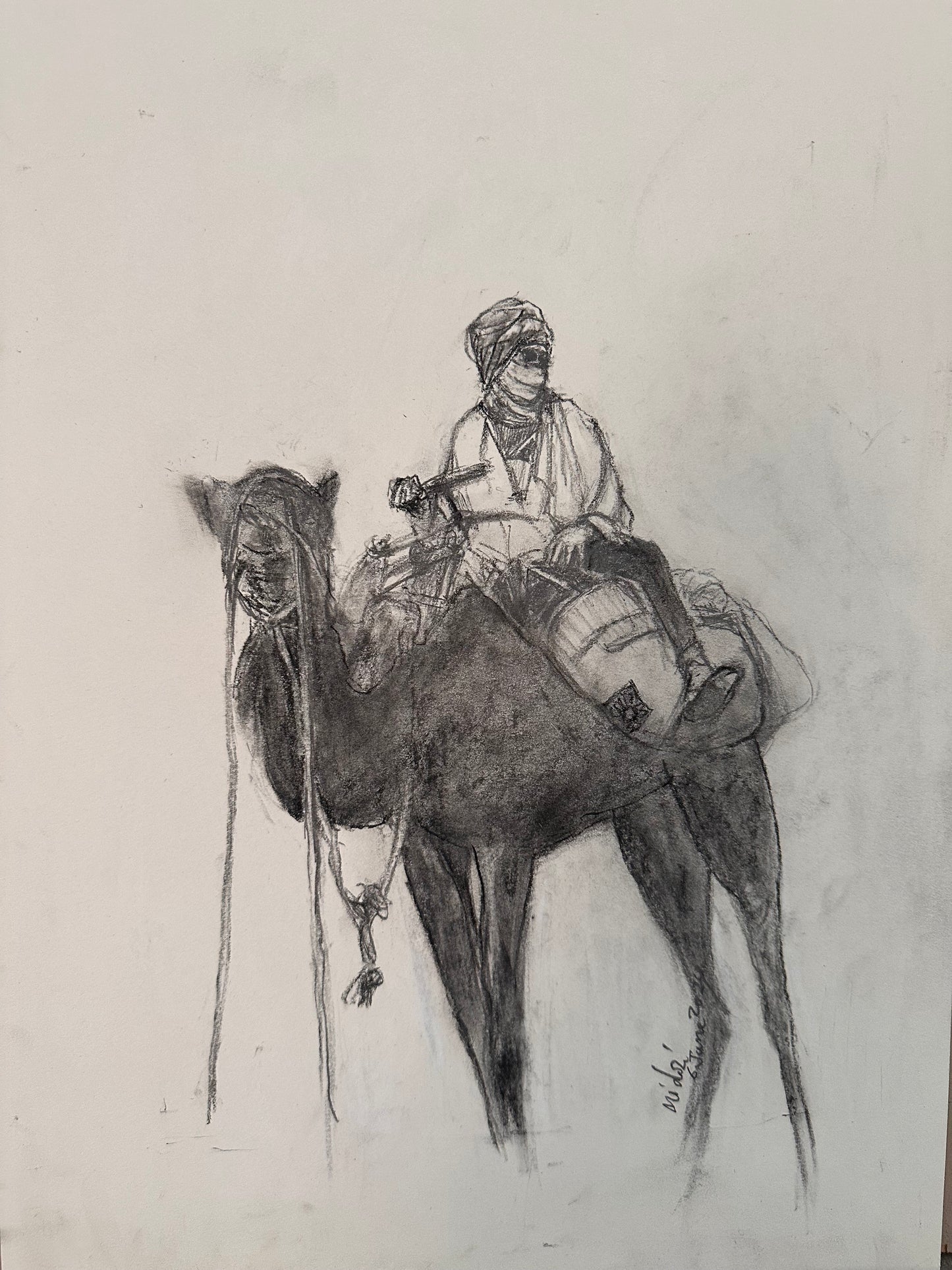 Resting on camel