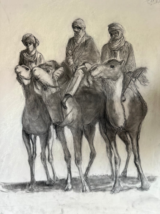 Camel Riders in the Sahara